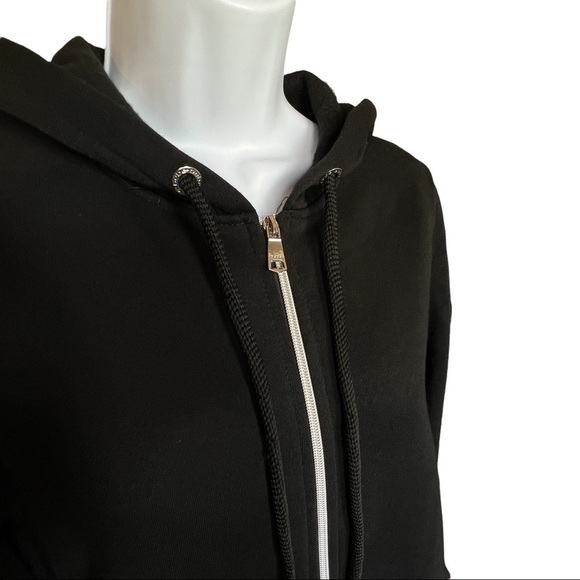 Bebe Hoodie Size S Black Full Zip Logo Long Sleeve Sport NWT - Picture 3 of 13